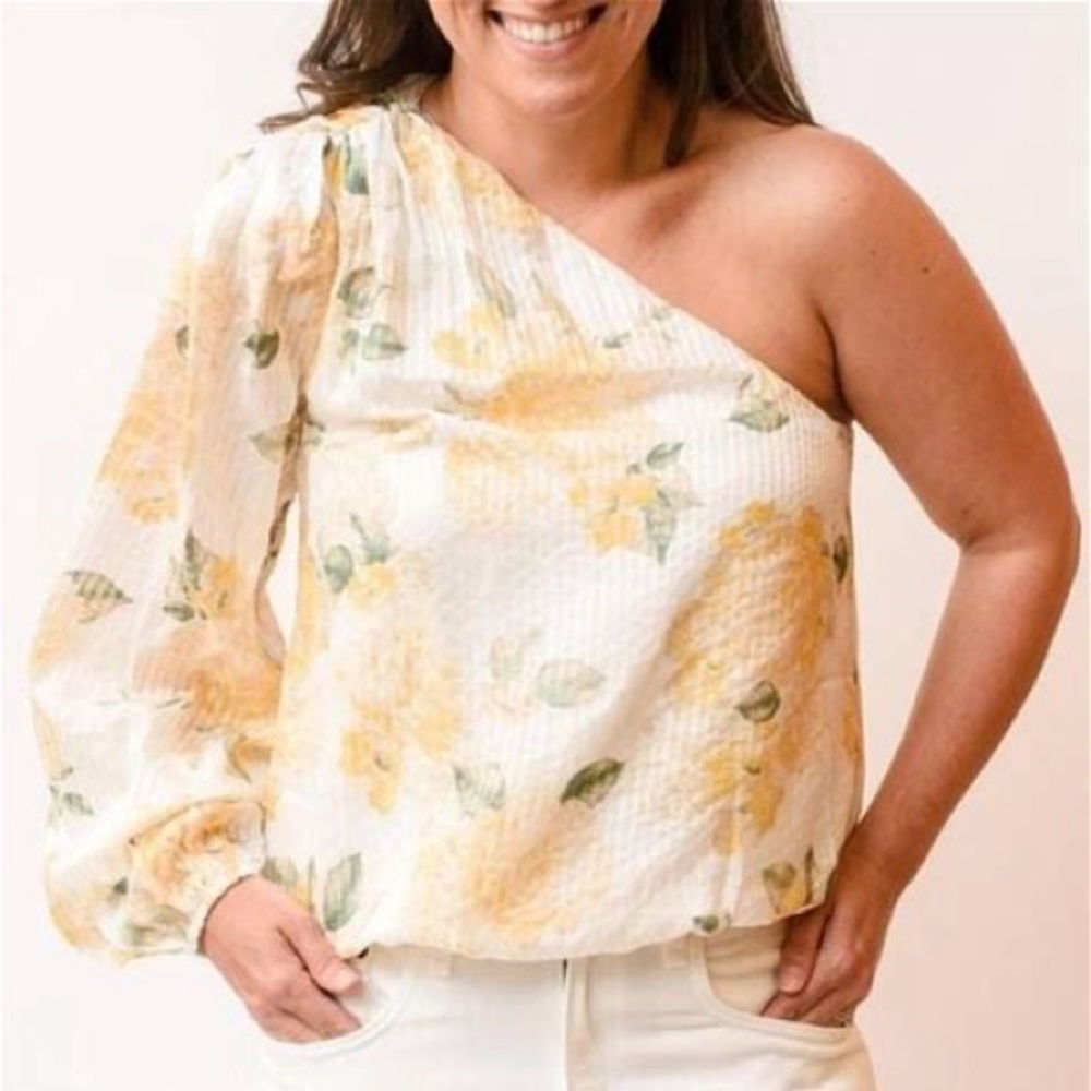 Cami NYC Lenore Floral One-Shoulder Top